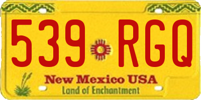 NM license plate 539RGQ