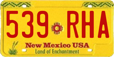 NM license plate 539RHA