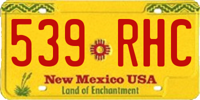 NM license plate 539RHC