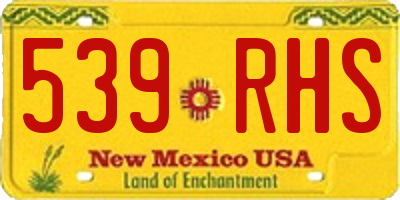 NM license plate 539RHS
