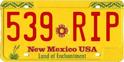 NM license plate 539RIP