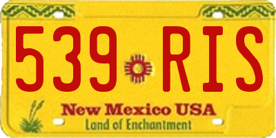 NM license plate 539RIS