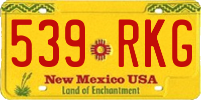 NM license plate 539RKG