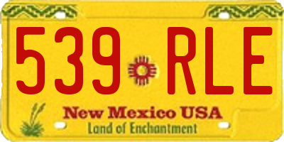 NM license plate 539RLE