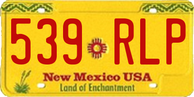 NM license plate 539RLP