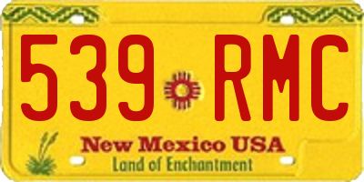 NM license plate 539RMC