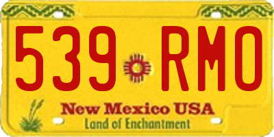 NM license plate 539RMO