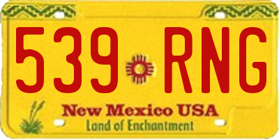NM license plate 539RNG
