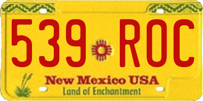 NM license plate 539ROC