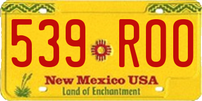 NM license plate 539ROO