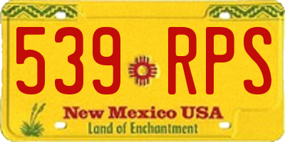 NM license plate 539RPS