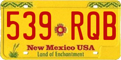NM license plate 539RQB