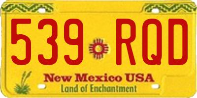NM license plate 539RQD