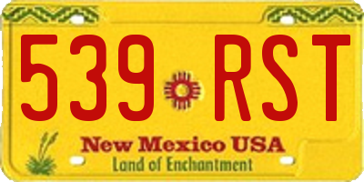 NM license plate 539RST