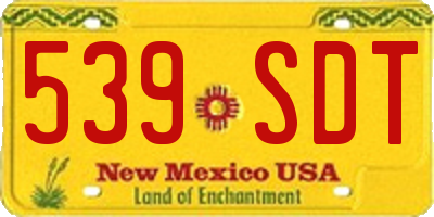 NM license plate 539SDT