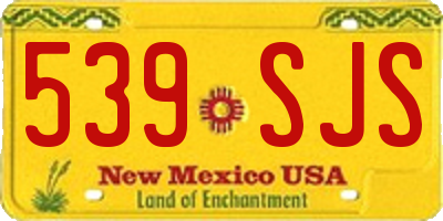 NM license plate 539SJS
