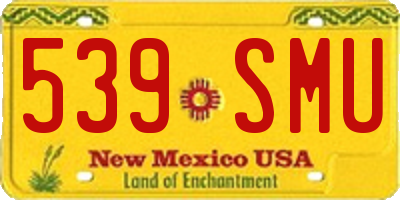 NM license plate 539SMU