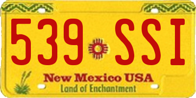 NM license plate 539SSI