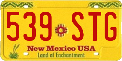 NM license plate 539STG