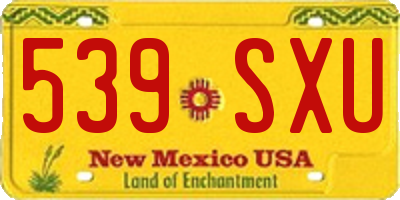 NM license plate 539SXU