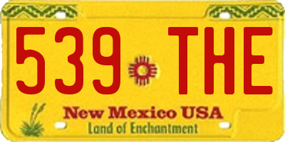 NM license plate 539THE