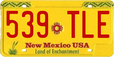 NM license plate 539TLE