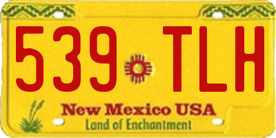 NM license plate 539TLH