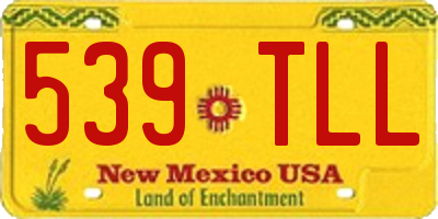 NM license plate 539TLL