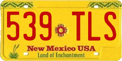 NM license plate 539TLS