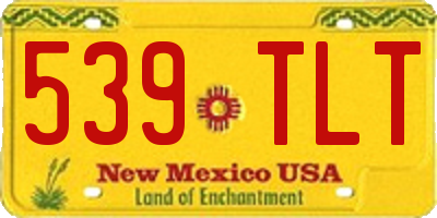 NM license plate 539TLT