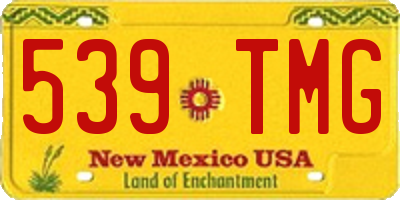 NM license plate 539TMG