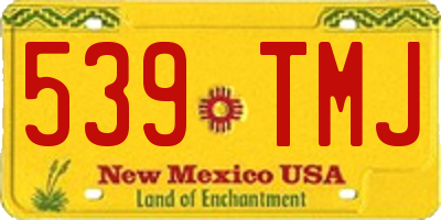 NM license plate 539TMJ