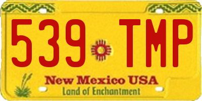 NM license plate 539TMP