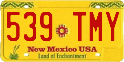 NM license plate 539TMY