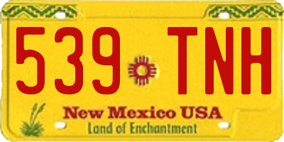 NM license plate 539TNH