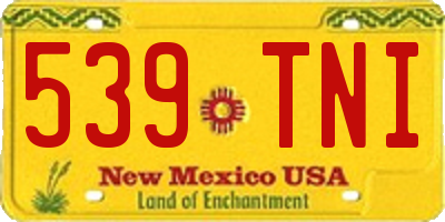 NM license plate 539TNI