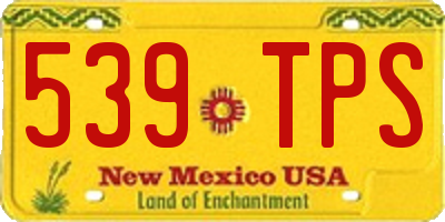 NM license plate 539TPS