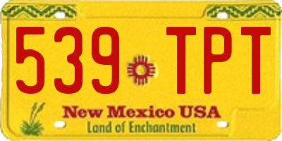 NM license plate 539TPT