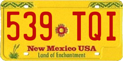 NM license plate 539TQI