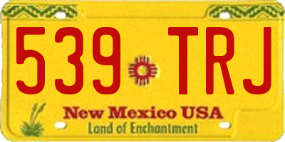 NM license plate 539TRJ