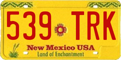 NM license plate 539TRK