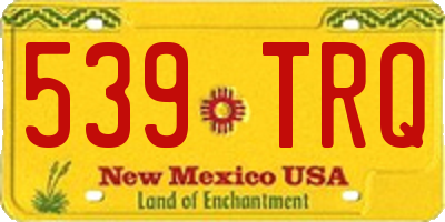 NM license plate 539TRQ