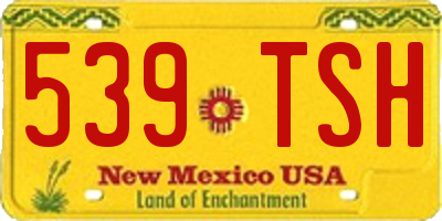 NM license plate 539TSH