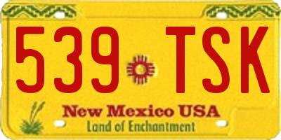 NM license plate 539TSK