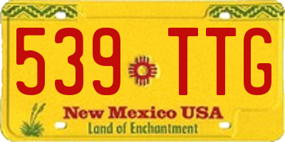 NM license plate 539TTG