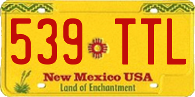 NM license plate 539TTL