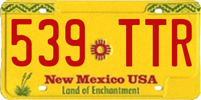 NM license plate 539TTR