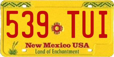 NM license plate 539TUI