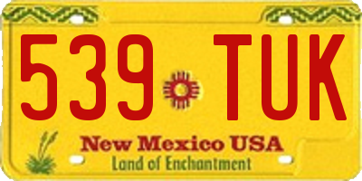 NM license plate 539TUK