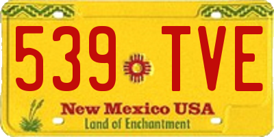NM license plate 539TVE